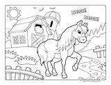 Horse Farm Coloring Pages sketch template