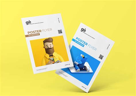 A4 Poster Free PSD Mockup - PsFiles