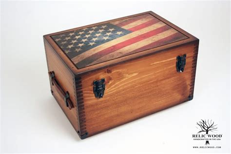 American Flag Keepsake Box