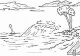 Tsunami Coloring Pages sketch template