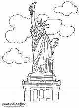Statue Of Liberty coloring Page  Print Color Fun sketch template