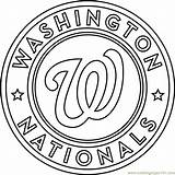 Washington Nationals Logo Coloring Page For Kids  Free MLB Printable sketch template