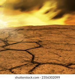 Photorealistic Concept Art Barren Wasteland Yellow AI-generated image ...