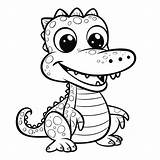 Baby Alligator Coloring Page sketch template