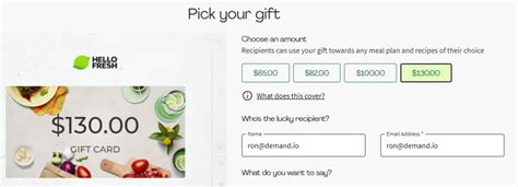 Does HelloFresh accept gift cards or e-gift cards? — Knoji