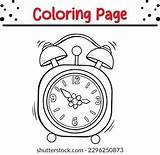 Alarm Coloring Page Kids Outlined Cartoon Stock Vector Royalty Free  sketch template