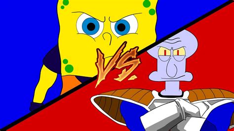 Spongebob vs Squidward (DBZ Style) Animation - YouTube