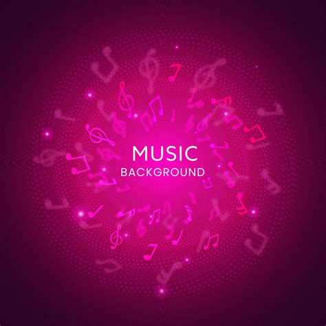 Abstract Music Notes Background With Pink Lights Effect. 23417992 Vector Art at Vecteezy