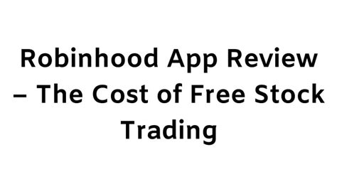 PPT - Robinhood App Review – The Cost of Free Stock Trading - Panda ...