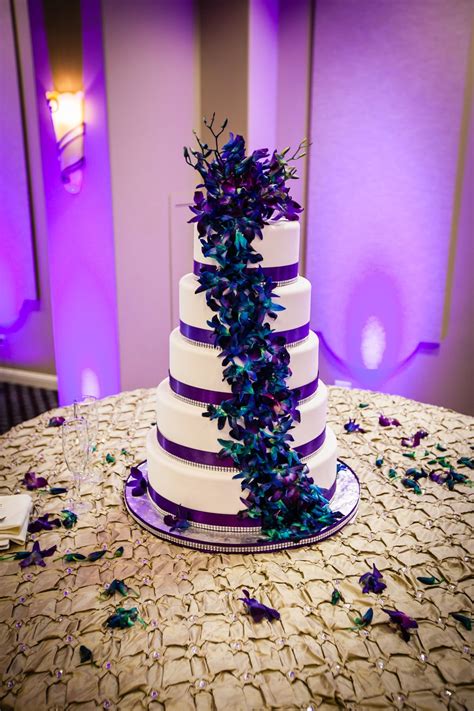 Wedding Cakes Purple And Teal