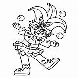 Premium Vector  Mardi Gras Jester Boy Isolated Coloring Page sketch template
