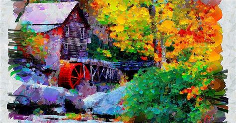 Beautiful Landscape Palette Knife Painting 12