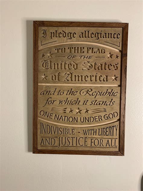 Pledge of Allegiance Wall Sign - Etsy