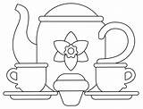 Tea Party coloring Page  ColouringPages sketch template