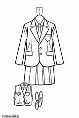 Uniforme Escolar Dibujo Para Colorear sketch template