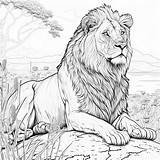 Premium Photo  Lion coloring page Black And White For Book sketch template