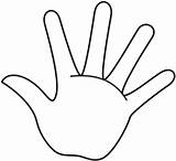 Hand Coloring Page sketch template