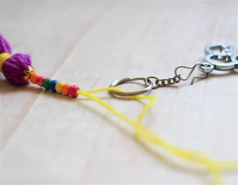 Yarn Tassel Keychain Kids Craft - Make and Takes