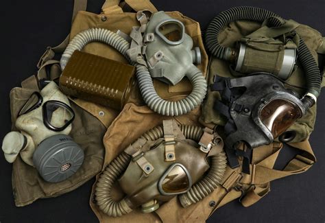 #564: A COLLECTION OF VARIOUS US WWII GAS MASKS