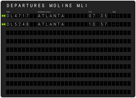 Moline Quad City Airport Departures [MLI] Flight Schedules & departure