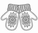 Winter Mittens Coloring Pages sketch template