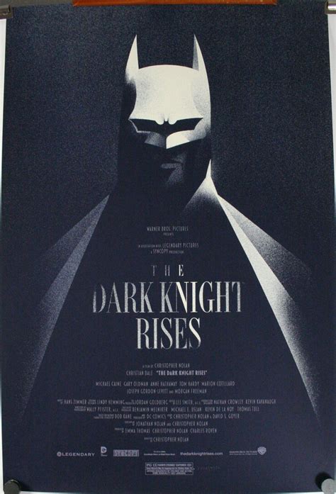 DARK KNIGHT RISES, Original Batman Mondo Olly Moss Limited Edition Screenprint Numbered MOvie ...