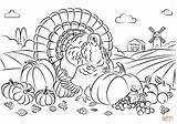 Thanksgiving Turkey With Harvest coloring Page  Free Printable sketch template