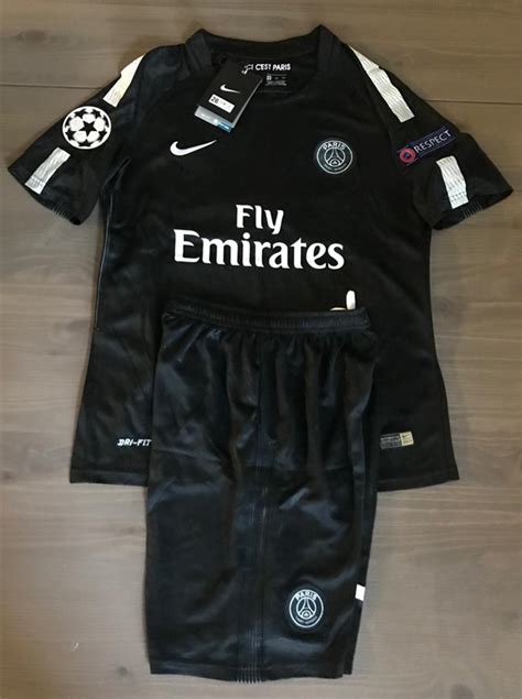 Kids kit PSG Neymar Jr. #10 Away Black soccer Champions league jersey+short for sale in Miami ...