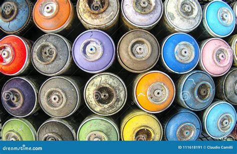 Spray cans color pattern stock image. Image of front - 111618191