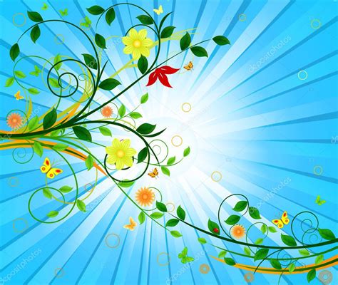 Floral vector background Stock Vector by ©vanias 6455699