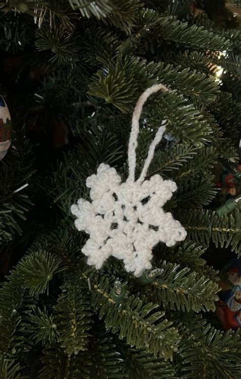 Crochet Snowflake Ornament - Etsy