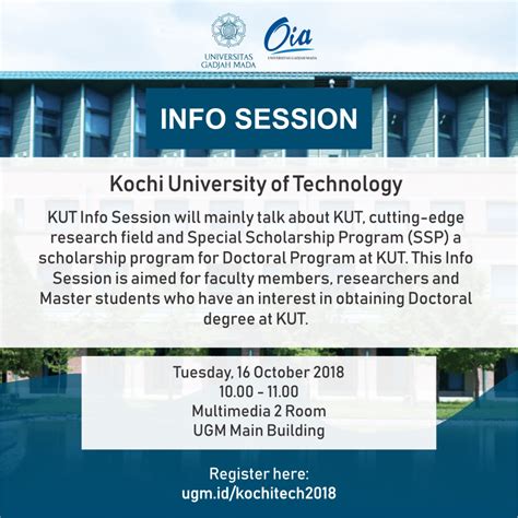 [INFO SESSION] Kochi University of Technology Info Session – Office of International Affairs