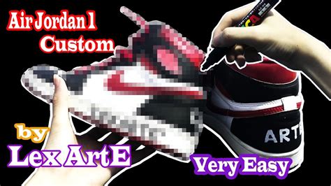 AIR JORDAN 1 HIGH CUSTOM - EASY CUSTOM - LEX ARTE - YouTube