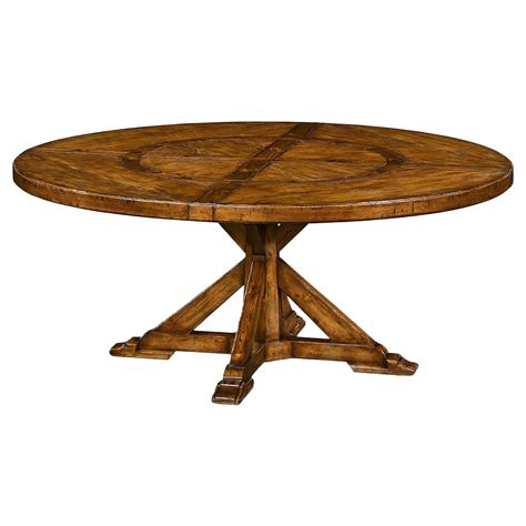 Rustic Round Dining Table, Walnut For Sale at 1stDibs | rustic walnut table