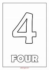 Block Number 4 Page Coloring Pages sketch template