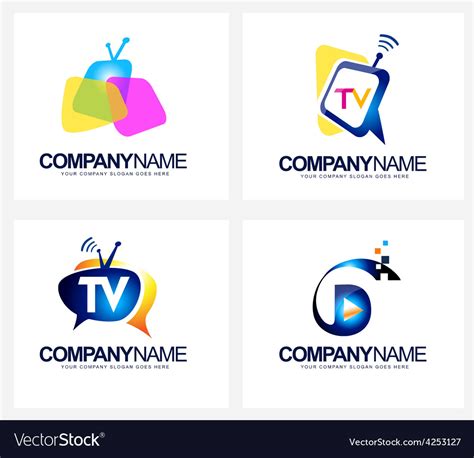 Tv broadcast logo Royalty Free Vector Image - VectorStock