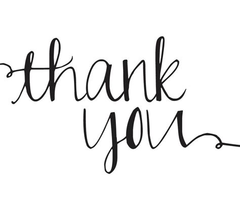 thank you clip art - black and white | BROWN transfer | Pinterest ...