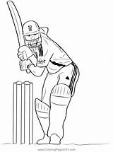 England Cricket Coloring Page For Kids  Free National Sports Day sketch template
