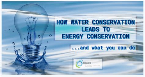 How Water Conservation Leads to Energy Conservation - Tinker