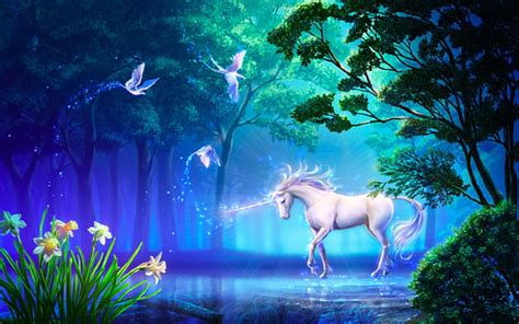 2560x1080px | free download | HD wallpaper: Magical cute unicorn comics design, water, sea ...