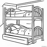 Bunk Bed With Colorful Bedding Coloring Page 30235 23900 sketch template