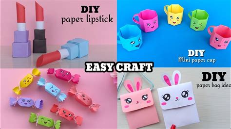 5 EASY CRAFT IDEAS | Craft Ideas | DIY Crafts / school craft / Origami craft - YouTube