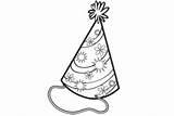 Coloring & Activity Pages Party Hat Page sketch template