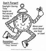 Daylight Savings Time Coloring Pages sketch template
