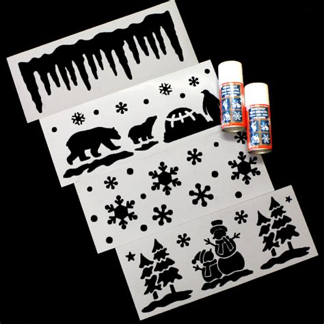 Christmas Stencils and Snow Spray - Bright Ideas Crafts