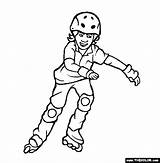 Speed Skating Coloring Pages sketch template