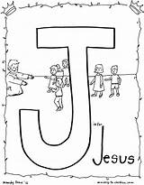 J Is For JESUS  Bible Alphabet Coloring Page sketch template