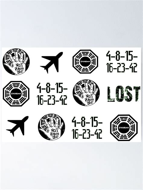 "Lost-symbols" Poster by KikkaT | Redbubble