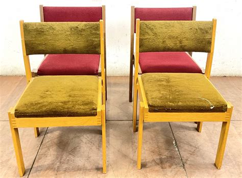 Lot - (4) Mid Century Modern Wood Dining Chairs