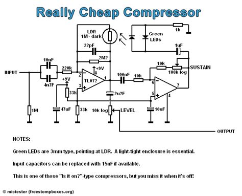 Guitar Compressor Circuit Diagram